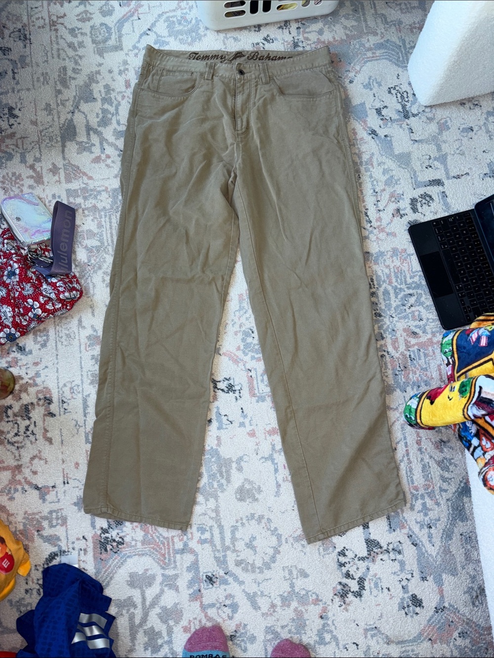 Tommy Bahama Olive-Tan Chino Pants size 34